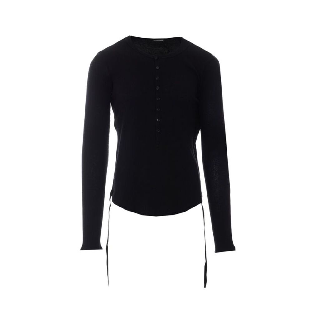 Ann Demeulemeester Men Hamar Wrinkled Long Sleeves T-Shirt